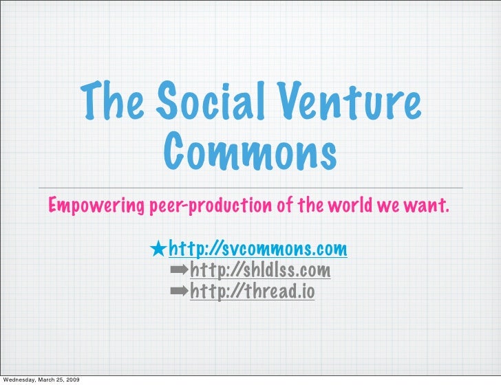 The Social Venture Commons