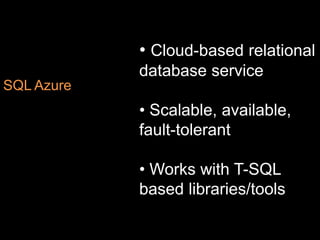 MYSQLRuns great on Windows Azure