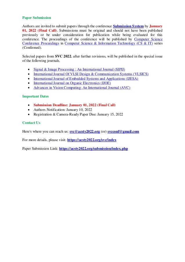 Call for Paper 3rd International Conference on Signal Processing