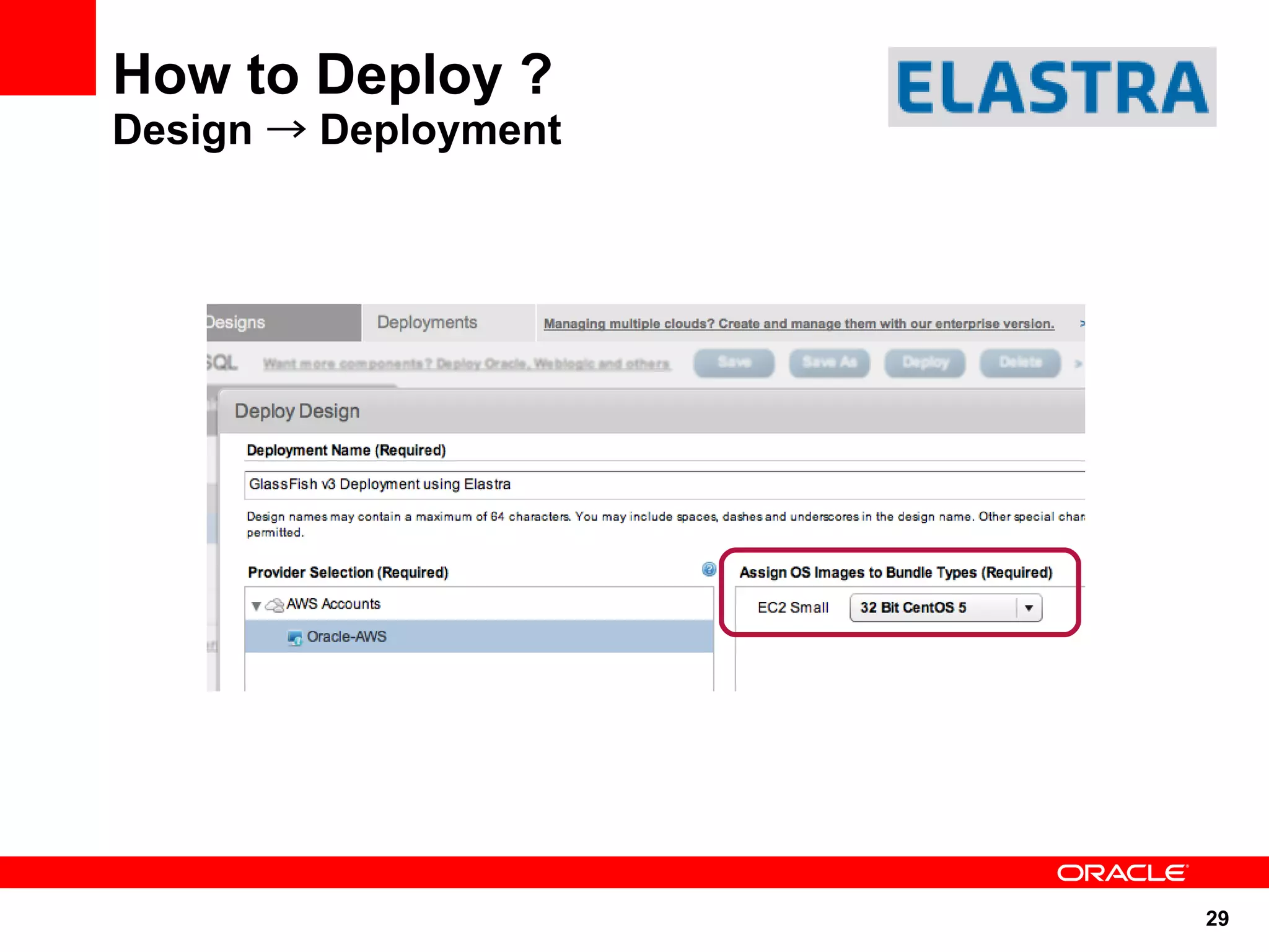 How to Deploy ?
Design → Deployment




                      29
 