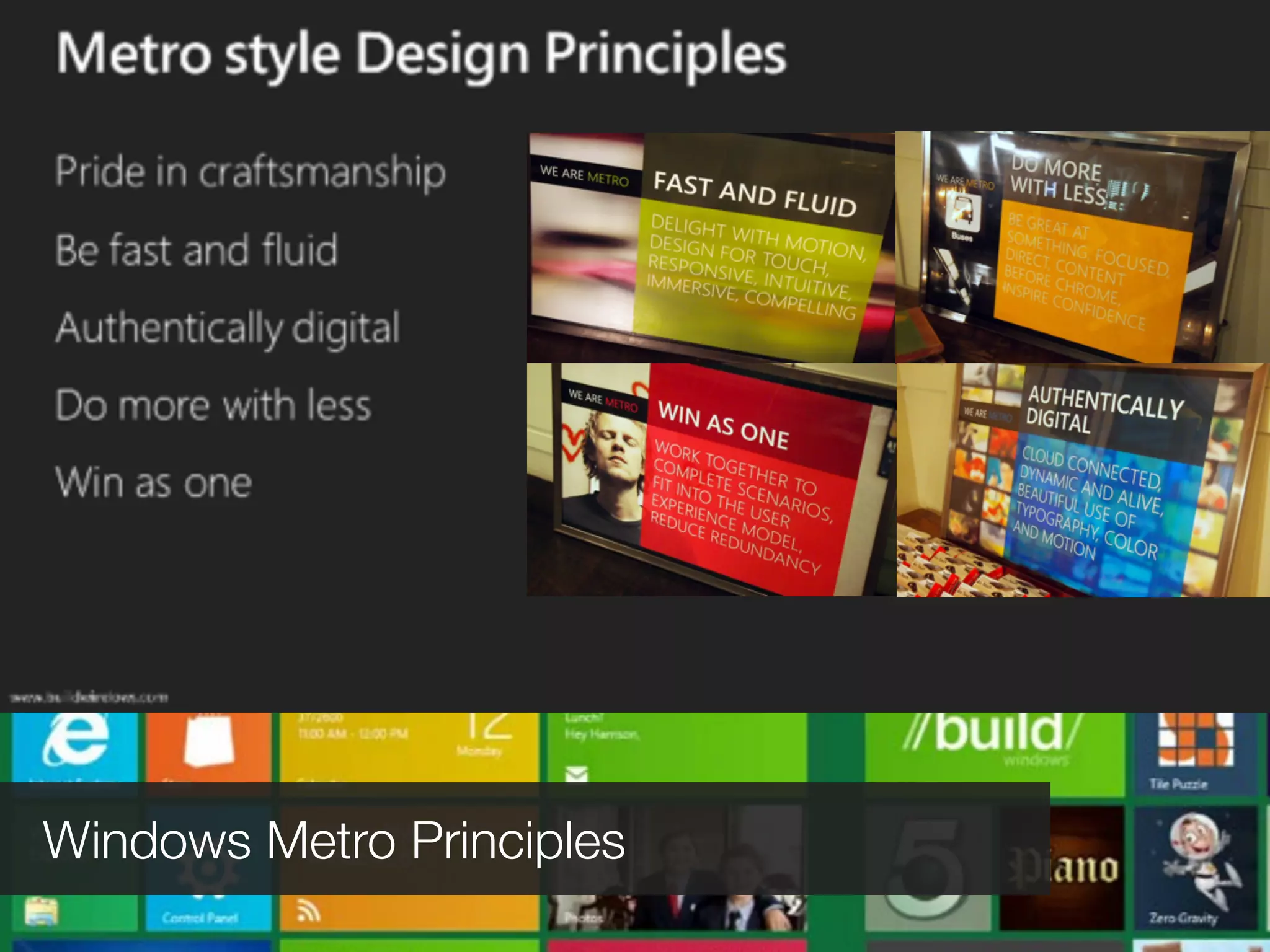 Windows Metro Principles
 