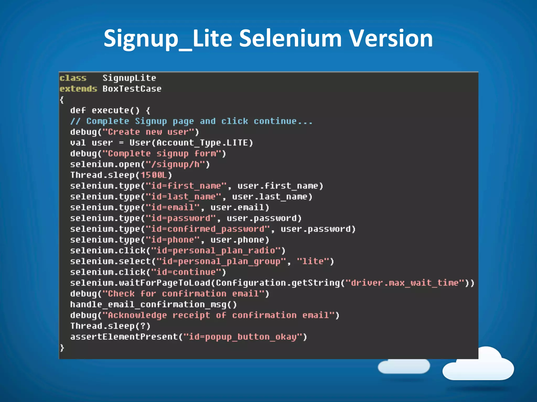 Signup_Lite	
  Selenium	
  Version	
  
 