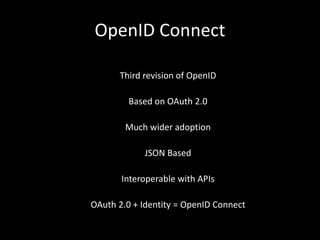 Securing your APIs with OAuth, OpenID, and OpenID Connect | PPTX