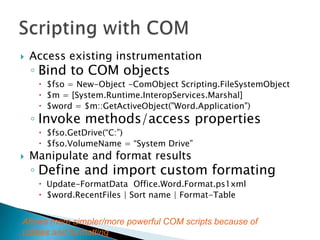 Transformation and Output UtilitiesWindows PowerShelldemo 
