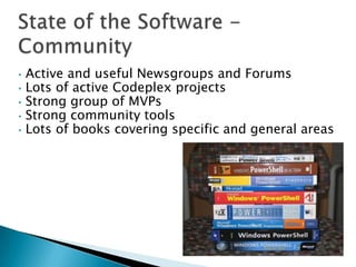 State of the Software - CommunityActive and useful Newsgroups and Forums