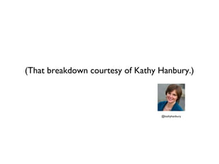 (That breakdown courtesy of Kathy Hanbury.)



                                  @kathyhanbury
 