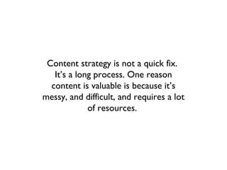 Intro to Content Strategy: January 2013