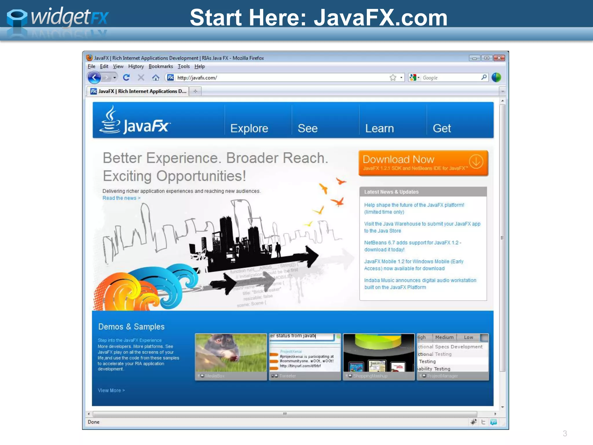 3Start Here: JavaFX.com
