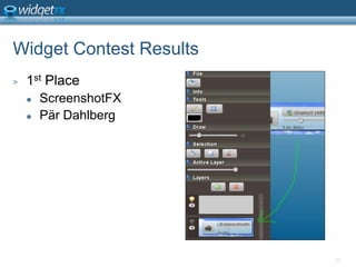 Widget Contest Results1st PlaceScreenshotFXPär Dahlberg33