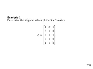 Singular Value Decompostion (SVD) | PDF