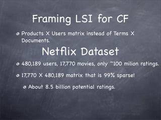 SVD and the Netflix Dataset