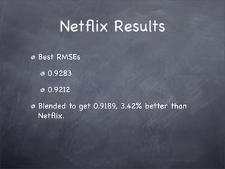 SVD and the Netflix Dataset