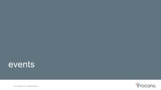 © 2015 Rocana, Inc. All Rights Reserved.
events
 