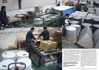 1



                                                                                                                            2




                                                                                                                                ser neuen Produktionsanlage: „Wir können              kammer eingerichtet, eine Far-Field Testanla-
                                                                                                                                damit extrem schnell auf sehr große Aufträge          ge installiert, eine Alterungskammer erneuert
                                                                                                                                ragieren.“ Die Mehrkosten der neuen Anlage            und eine Präzisionsmesskammer aufgebaut.“
                                                                                                                                werden also aufgefangen durch die größere             SVEC Geschäftsführer Wang Duo hat viel Geld
                                                                                                                                Flexibilität und vor allem durch die höhere           investiert, um die SVEC-Produkte in noch hö-
                                                                                                                                Qualität der Satellitenspiegel.                       herer Qualität herstellen zu können und damit
                                                                                                                                  Die Investition in diese neue Produktionss-         in die anspruchsvolleren Bereich VSAT und
                                                                                                                                trasse, die 1.6 Mio US-Dollar betrug, ist aber        Ka-Band vorstossen zu können. So will SEC
                                                                                                                                nicht die einzige Investition, die SVEC in den        nicht nur Millionstückzahlen bei normalen Sa-
                                                                                                                                letzten beiden Jahren getätigt hat. „Wir haben        tellitenspiegel mit hoher Qualität erreichen,
                                                                                                                                enorm in unsere Qualitätssicherung investiert,        sondern auch die professionellen Bereiche
                                                                                                                                sagt Becky und listet vier wesentliche Berei-         mit hochqualitativen Produkten beliefern.
                                                                                                                                che auf: „Wir haben eine neue Mikrowellen-              SVEC hat die richtigen Investitionen ge-
                                                                                                                                                                                      tätigt, um weiterhin bestens für die Zukunft
                                                                                                                                1. Blick in die Spiegelproduktion bei SVEC:
                                                                                                                                Hier werden Spiegel mit 60cm Durchmesser              gerüstet zu sein. Quantität alleine ist nicht
                                                                                                                                und Segmente von 1.2m Spiegel versandfertig           genug, auch die Qualität muß stimmen, um
                                                                                                                                gemacht.
                                                                                                                                                                                      die hohen Anforderungen der Kunden erfüllen
                                                                                                                                2. Komplett mit allen Befestigungsteilen
                                                                                                                                kommen die SVEC-Spiegel in die                        zu können. SVEC hat sich dazu das Potential
                                                                                                                                Versandkartons                                        geschaffen.


190 TELE-satellite International — The World‘s Largest Digital TV Trade Magazine — 06-07-08/2012 — www.TELE-satellite.com                       www.TELE-satellite.com — 06-07-08/2012 — TELE-satellite International — 全球发行量最大的数字电视杂志   191
 