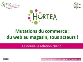 Mutations du commerce :
du web au magasin, tous acteurs !
2
La nouvelle relation client
 