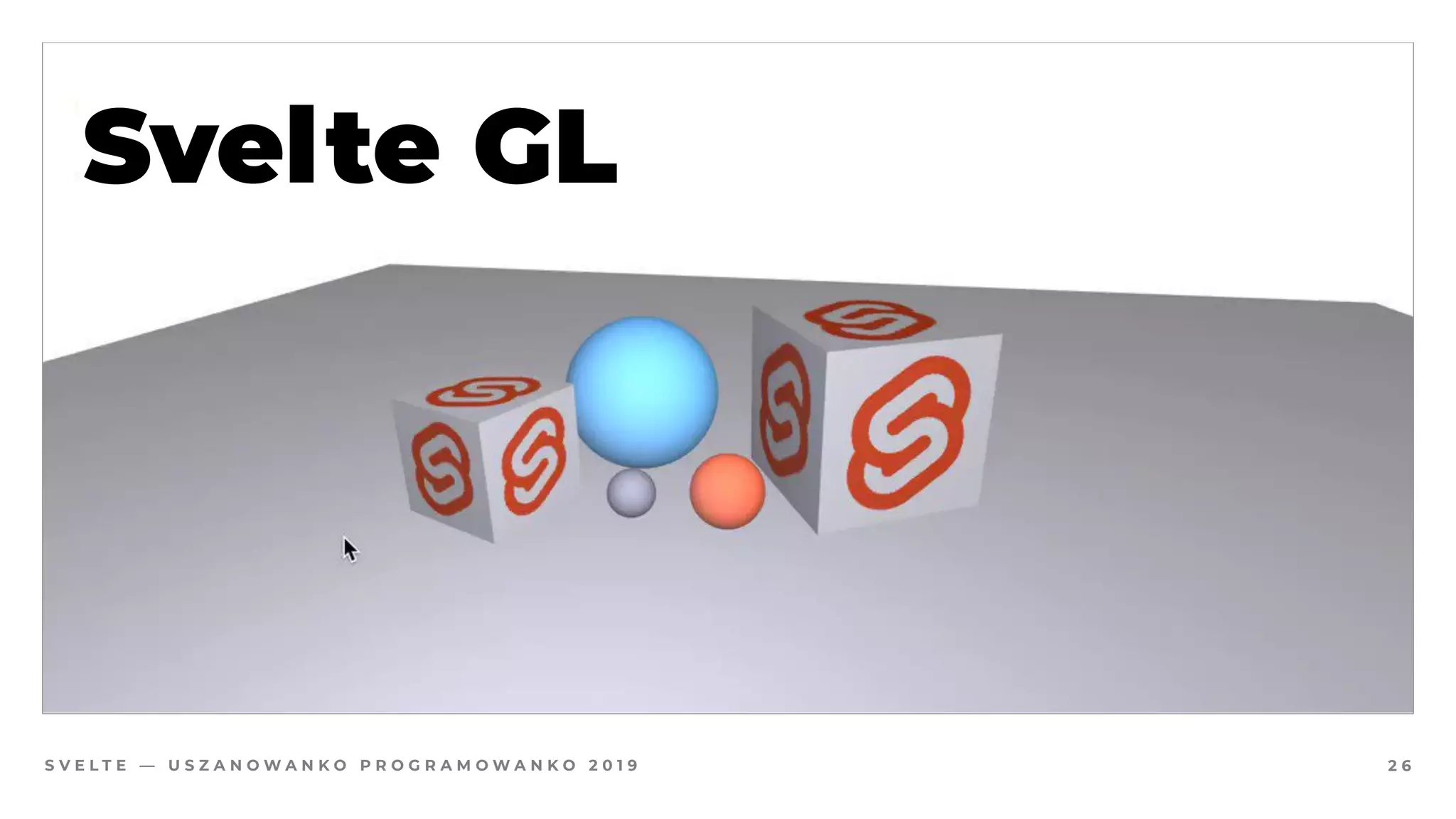 S V E L T E — U S Z A N O W A N K O P R O G R A M O W A N K O 2 0 1 9 2 6
Svelte GL
 