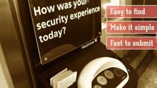 Make it simple
Easy to find
Fast to submit
 