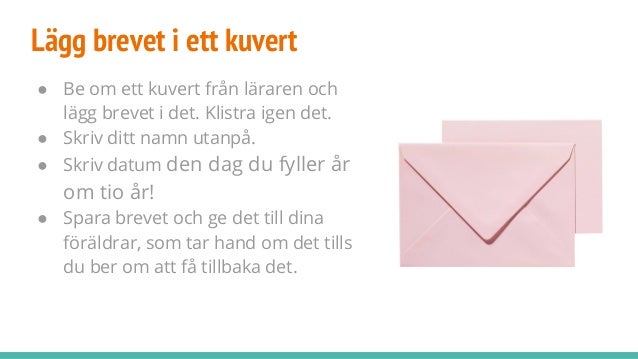 Ett Brev Till Mig Själv Fronda