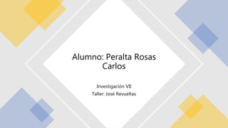 Investigación VII
Taller: José Revueltas
Alumno: Peralta Rosas
Carlos
 