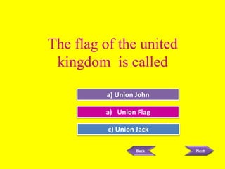 a) Try Again John
Union
a) Try Again Flag
Union
c)Great Job!Jack
Union
Back

Next

 