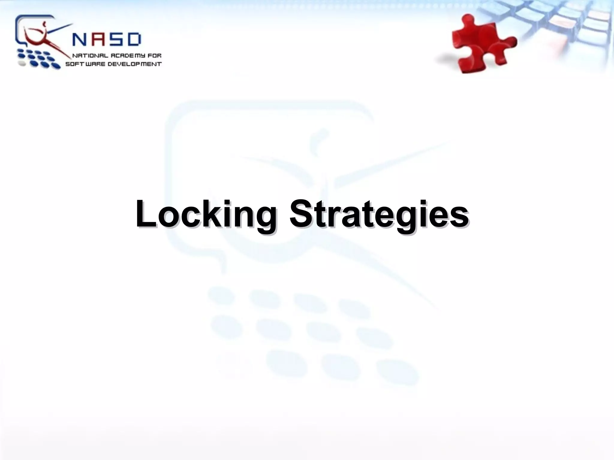 Locking Strategies 