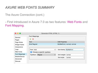 Building Axure Icon Widget Libraries Using Web Fonts | PPTX