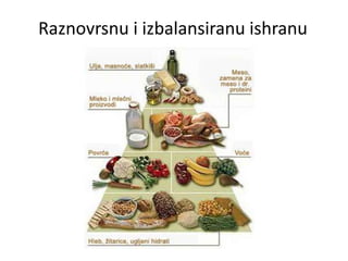 Raznovrsnu i izbalansiranu ishranu

 