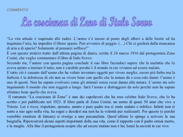 Il romanzo di analisi: La Coscienza di Zeno