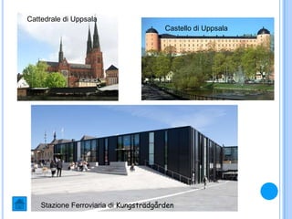 Stazione Ferroviaria di Kungsträdgården
Castello di Uppsala
Cattedrale di Uppsala
 