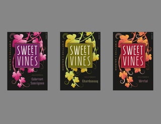 Sweet Vines wine label design