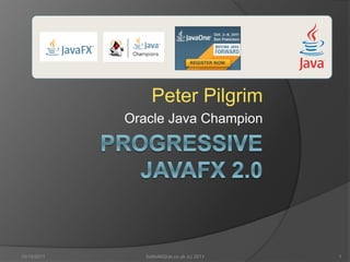 Peter Pilgrim
             Oracle Java Champion




10/15/2011      XeNoNiQUe.co.uk (c) 2011   1
 