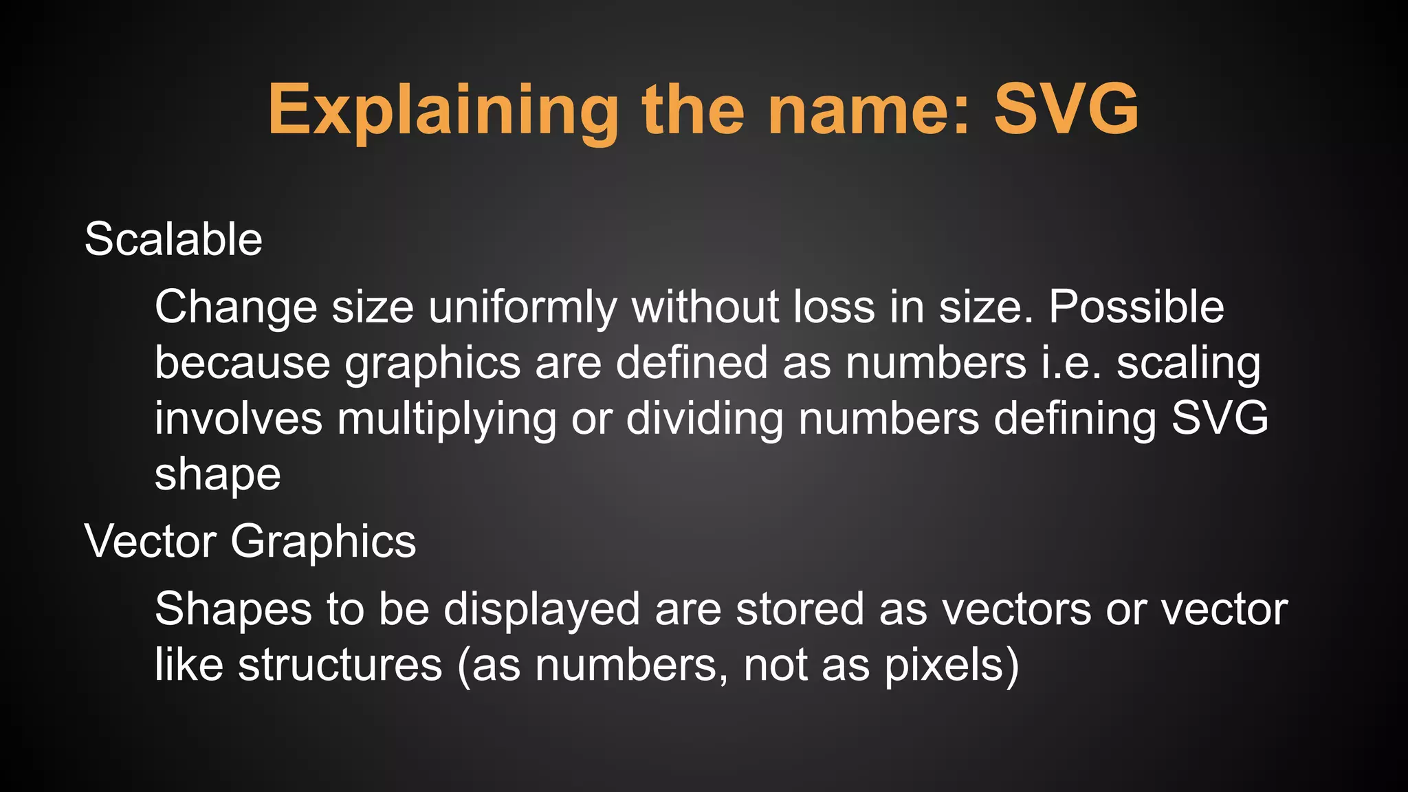 SVG Scalable Vector Graphics PDF SVG Scalable Vector Graphics PDF