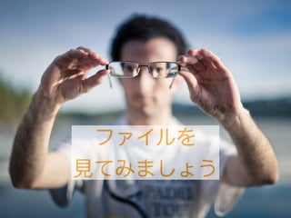 ファイルを
見てみましょう
 