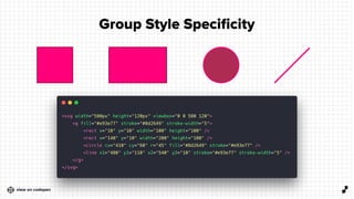 2 1
Group Style Speciﬁcity
view on codepen
 