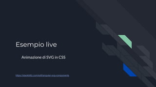 Esempio live
Animazione di SVG in CSS
https://stackblitz.com/edit/angular-svg-components
 