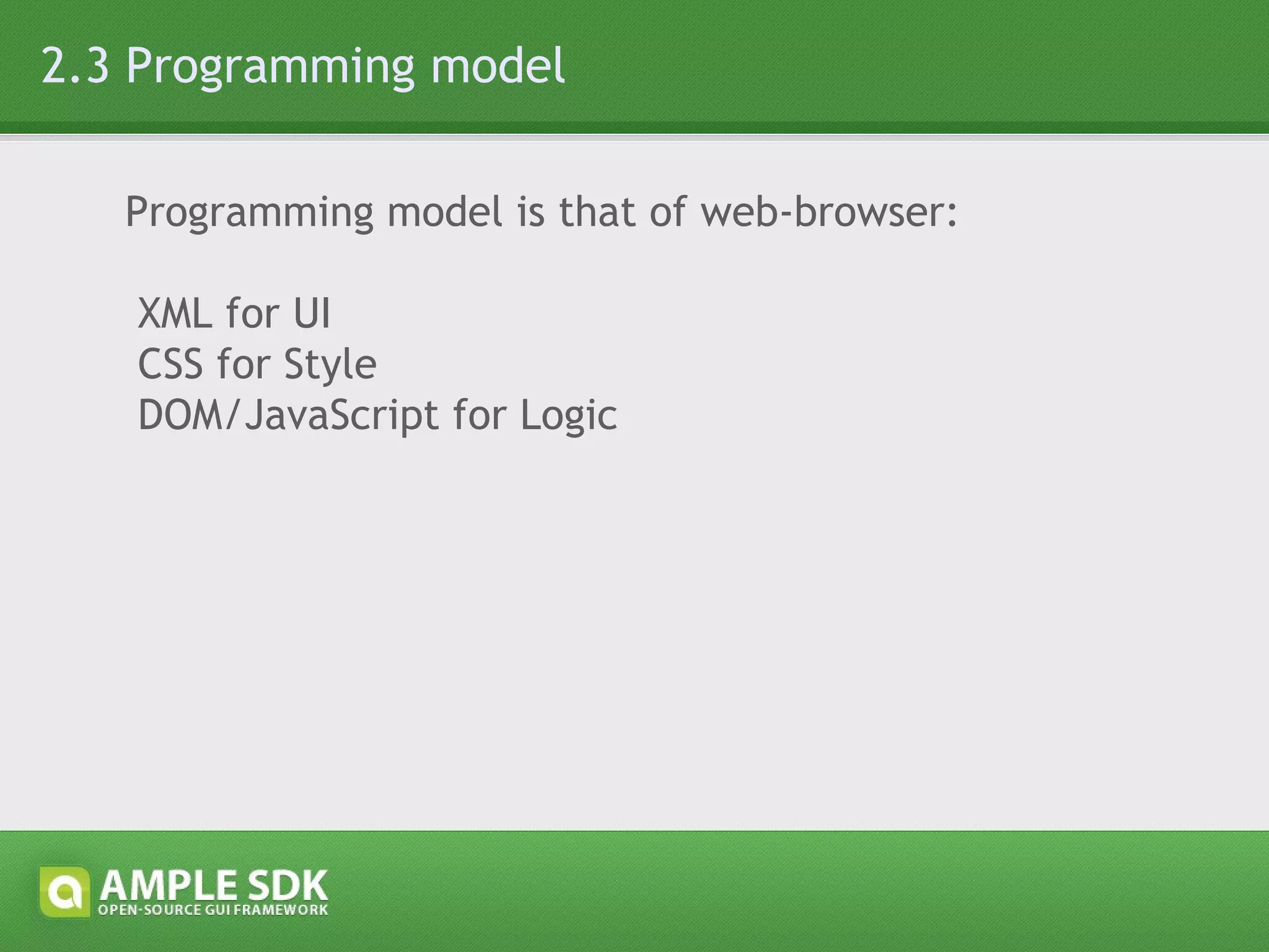 2.4 Technologies breakdown - Runtime (Core) - UI Languages (Plug-ins) 