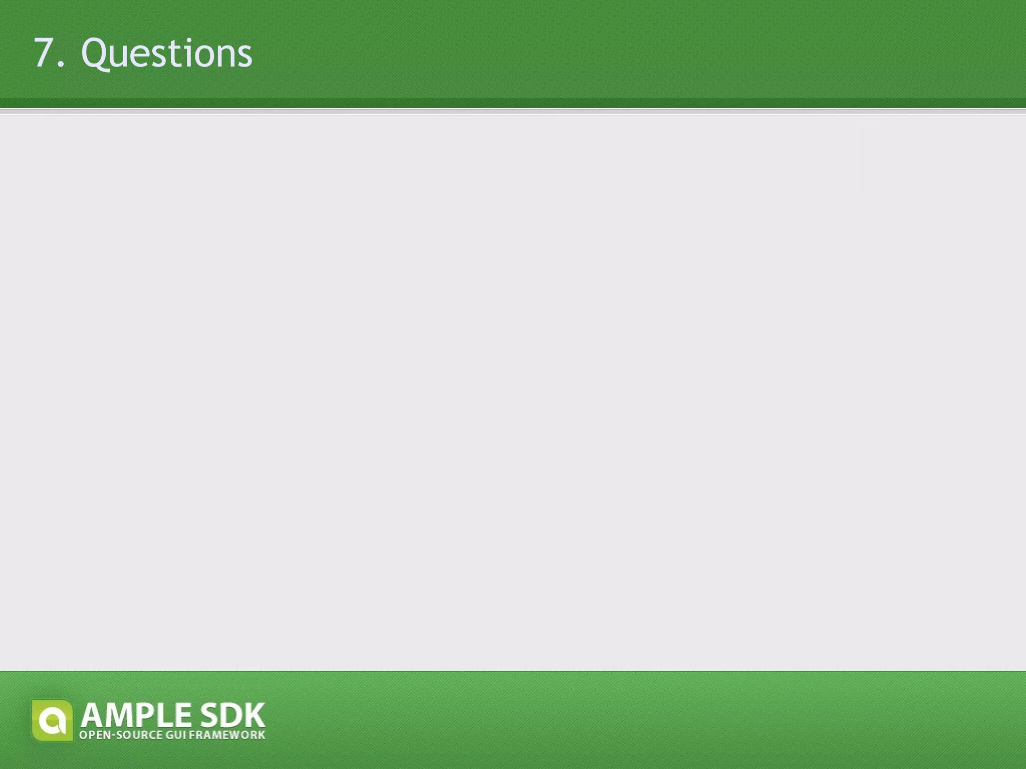 Ample SDK http://www.amplesdk.com Sergey Ilinsky http://www.ilinsky.com http://twitter.com/ilinsky Thank you! 