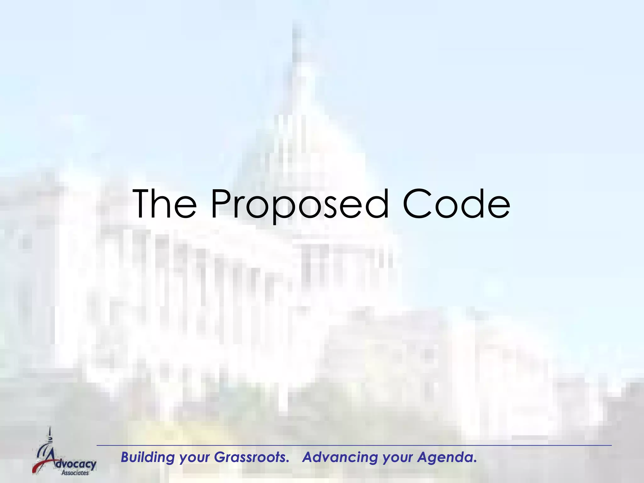 The Proposed Code 