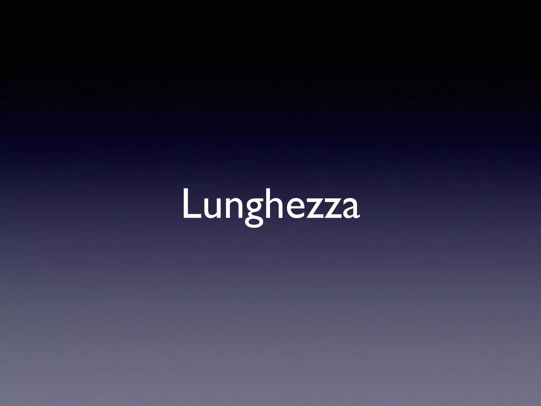 Lunghezza 