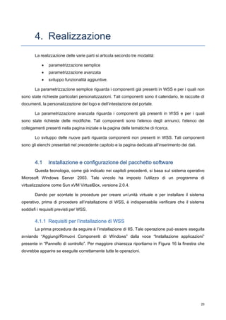 Sviluppo Di Portali Tramite La Tecnologia Sharepoint