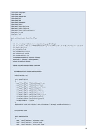 Sviluppo Di Portali Tramite La Tecnologia Sharepoint