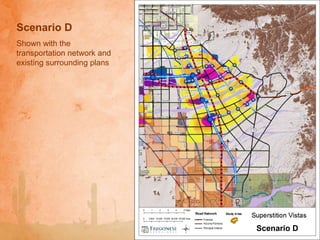 Scenario D Shown with the transportation network and existing surrounding plans Scenario D 
