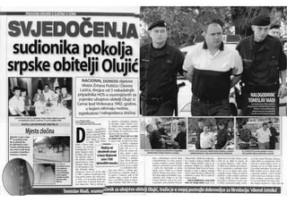 Svjedočenja sudionika pokolja srpske obitelji Olujić