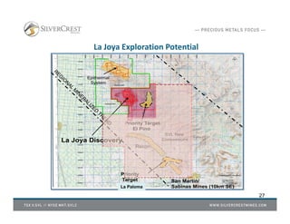 La Joya Exploration Potential
La Paloma
27
 