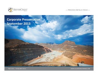 Corporate Presentation
September 2013
 