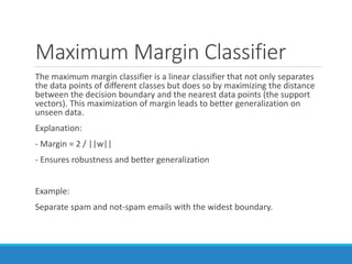 Margin Classifier Algorithm Example Comprehensive Overview of Support Vector Machines and VC Dimension in ...