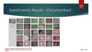 Experimental Results – Circumscribed
August 17, 2014
European Conference on Artificial Intelligence (ECAI) 2014 ,
Workshop on Artificial Intelligence and Assistive Medicine
(AI-AM)
20
 
