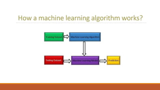 How a machine learning algorithm works?
 