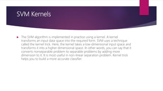 Support vector machine-SVM's | PPTX | Web Development | Internet