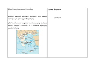 Class Room interaction Procedure Actual Response
tem-I¯v B-Zy-am-bn H-fn-¼n-Iv-kv a-Õ-c-§Ä F-¶ Bi-bw
ap-t¶m-«v h¨-Xv G-Xv cm-Py-¡mÀ B-bn-cp¶p
{Ko-¡v kw-kv-Imc-s¯ slÃ-n-¡v kw-kv-Im-cw F¶pw A-dn-b-s¸-
«n-cp¶p. {Ko-kn-se {]-[m--s¸-« c--v -K-c-§-Ä B-bn-cp-¶p
G-Y³kv, kv-]mÀ«
{Ko-¡p-ImÀ
 